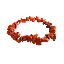 Pulsera Chips Jaspe Rojo