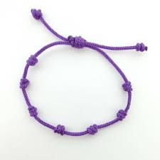 Pulsera Hilo 7 Nudos Violeta