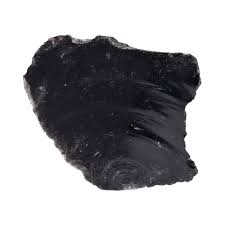 Obsidiana en bruto.