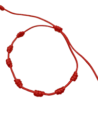 Pulsera Hilo 7 Nudos Roja