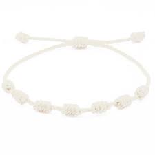 Pulsera Hilo 7 Nudos Blanca