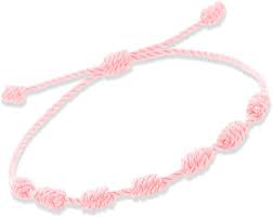 Pulsera Hilo 7 Nudos Rosa
